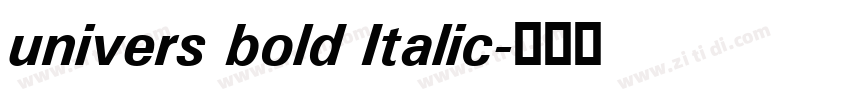 univers bold Italic字体转换
